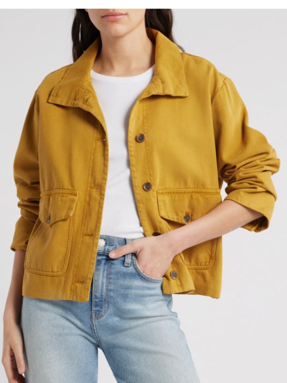 Treasure & Bond Mustard Yellow Utility Jacket